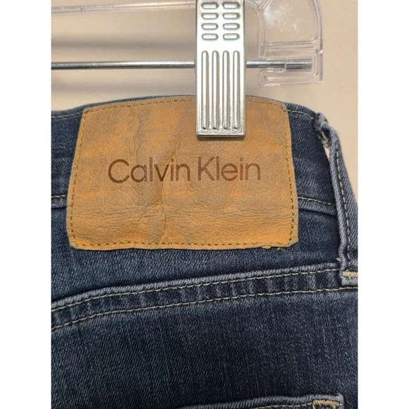 Calvin Klein Slim Fit Jeans Dark Wash Denim Modern Casual Mens Size - Picture 9 of 10